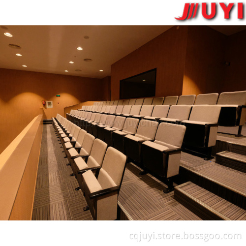 China Wood Teater chairs good quality fabric Auditorium leg arm chair JY-302
